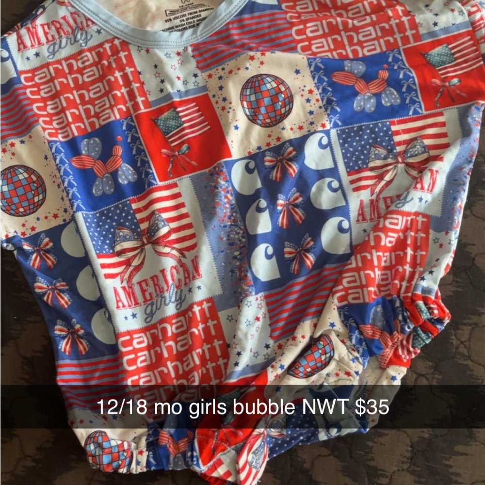 Carhartt Girls' Stars and Stripes Bubble